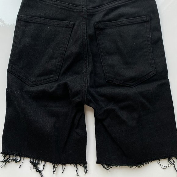 Aritzia Denim Forum Black Jean Shorts Size 24 - Picture 3 of 3